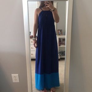 Blue Maxi Dress with halter top
